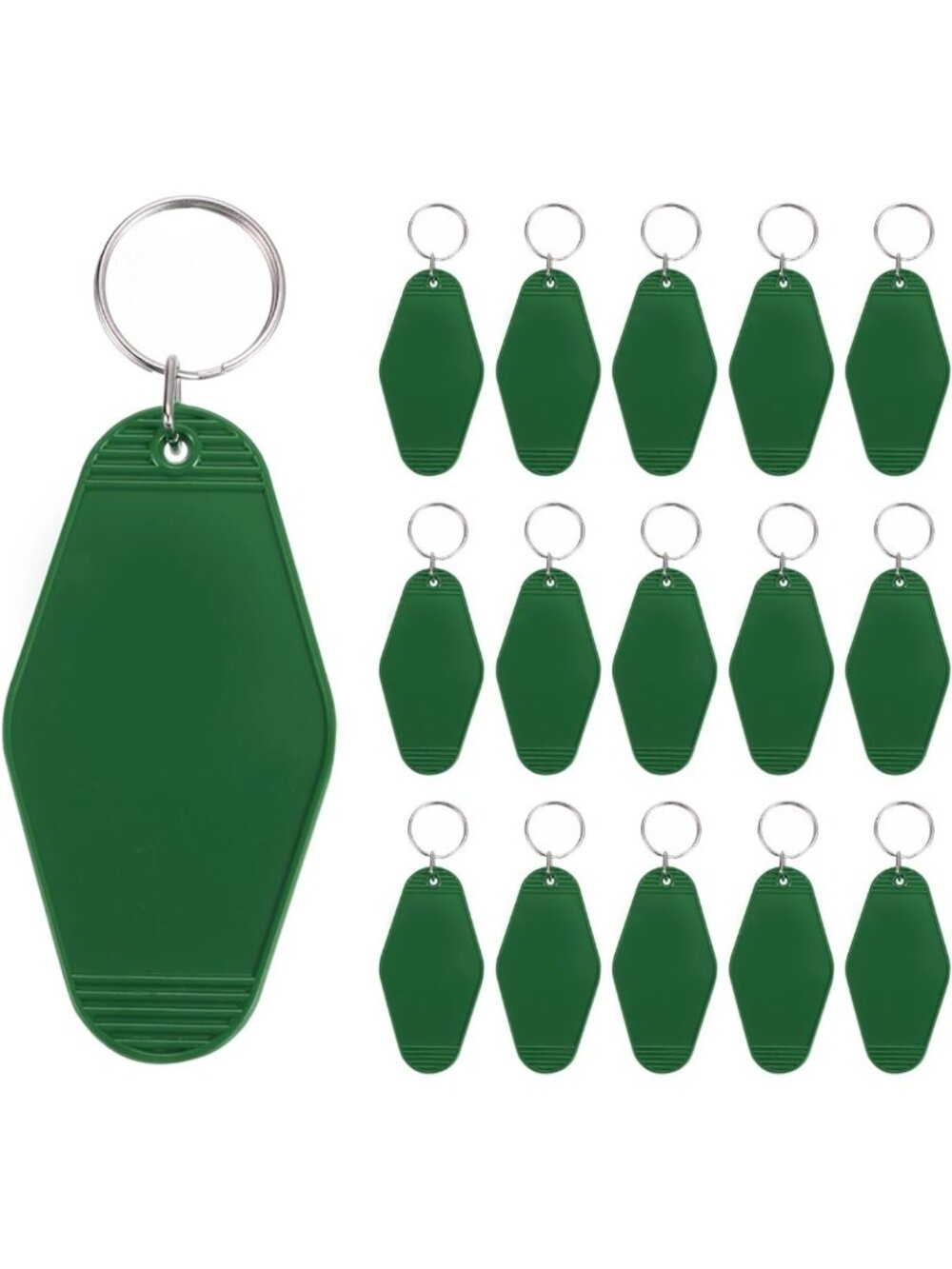 Vintage Motel Keychain Set | Blank Retro Rhombus Key Tags for Luggage & Backpack